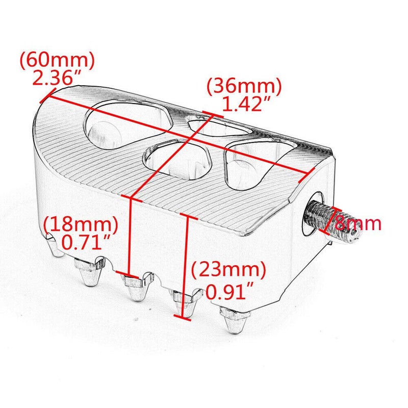 ONETEN Motorcycle Gear Shifter Peg MX Chopper Bobber Style 360Roating Anti-Skid Shift Lever Pegs for Harley Dyna Sportster Touring Softail Street - Image 5